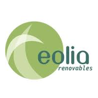 Eolia Renovable logo with green circle and blue text