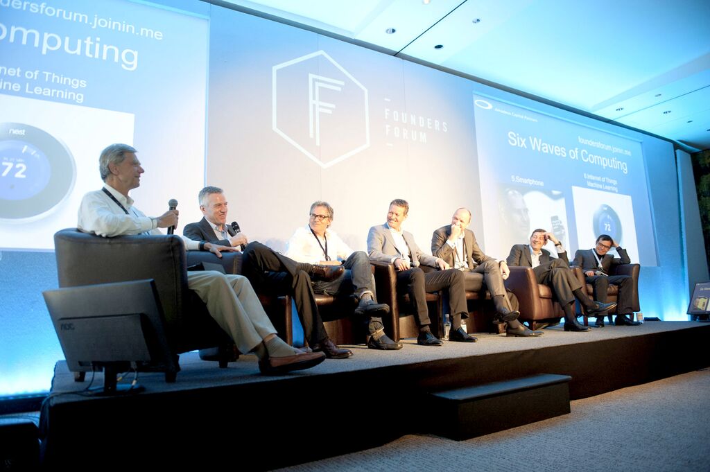 Herman Hauser, X, Martin Varsavsky, X, X, Vittorio Colao, Demis Hassabis, FF London 2014