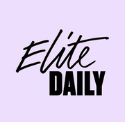 Elite Daily logo on light pink background