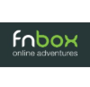 fnbox logo with black background and white and green text