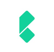 iBillionaire logo of bright green geometric shapes making up a B